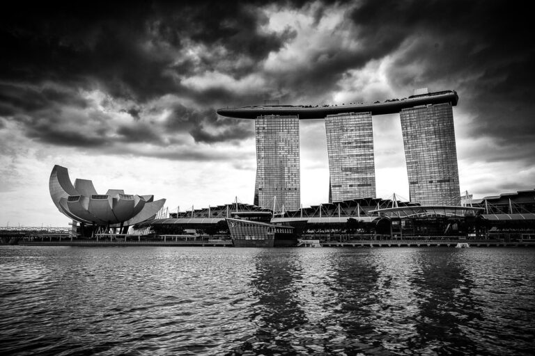 Marina Bay Sands: Dramatic Elegance in Black and White