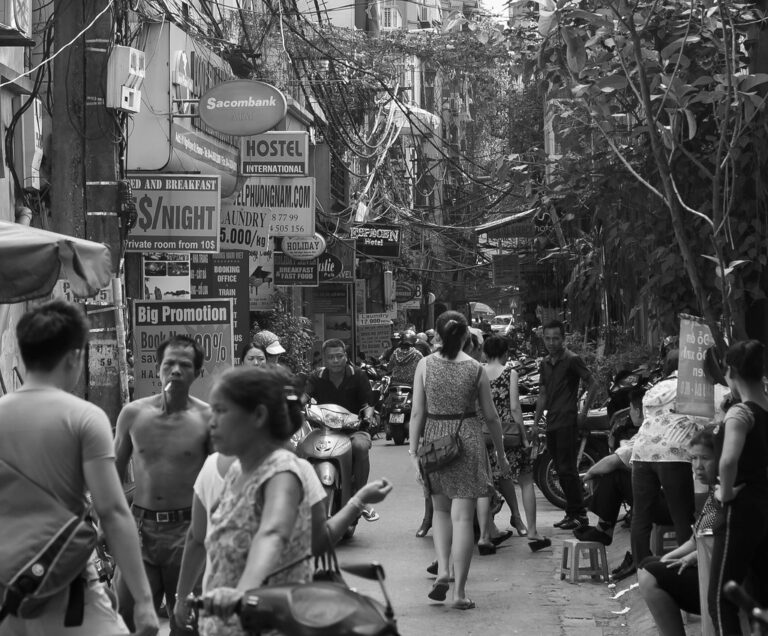 Street Symphony: Capturing Hanoi’s Vibrant Essence in Black and White