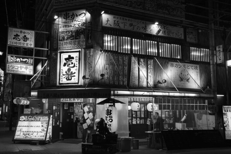 Monochrome Magic: Osaka’s Streets Vibrant in Black and White