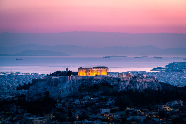 Twilight Symphony: Athens’ Acropolis in Golden Glow