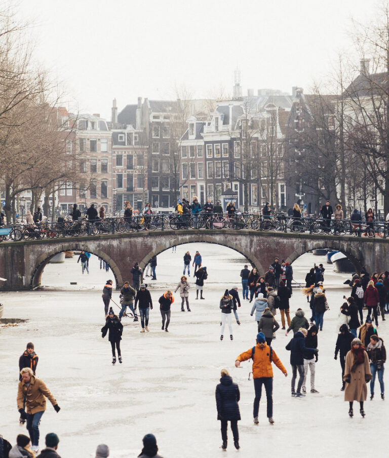 Winter Whimsy: Skating the Canals of Amsterdam