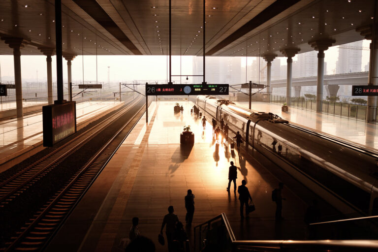 High-Speed Stillness: Serenity at Nanjing South Station in China