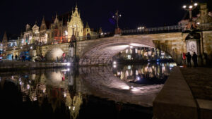 Saint Michael’s Bridge in Ghent, Belgium