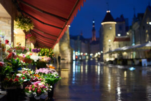 Rainy Street in Tallinn
