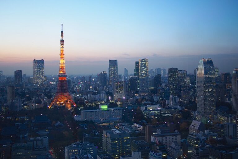 Tokyo’s Fiery Beacon: Capturing the Tokyo Tower’s Evening Glow