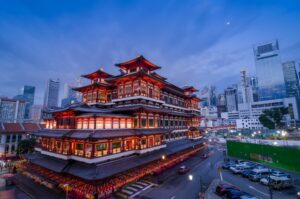 The Buddha Tooth Relic Temple in Singapore