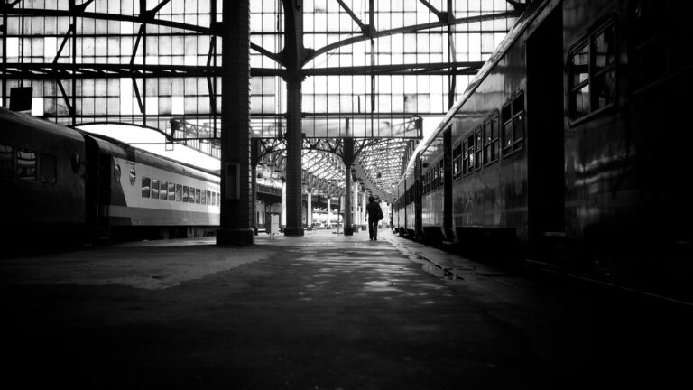 Solitude in Motion: Capturing Stillness in Train Stations